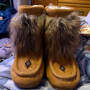 Authentic mukluks fur lined
